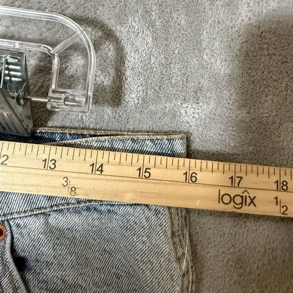 Free People Denim Skirt Sz 31 NWT Mile High Blue Distressed Raw Hem Mini Jean